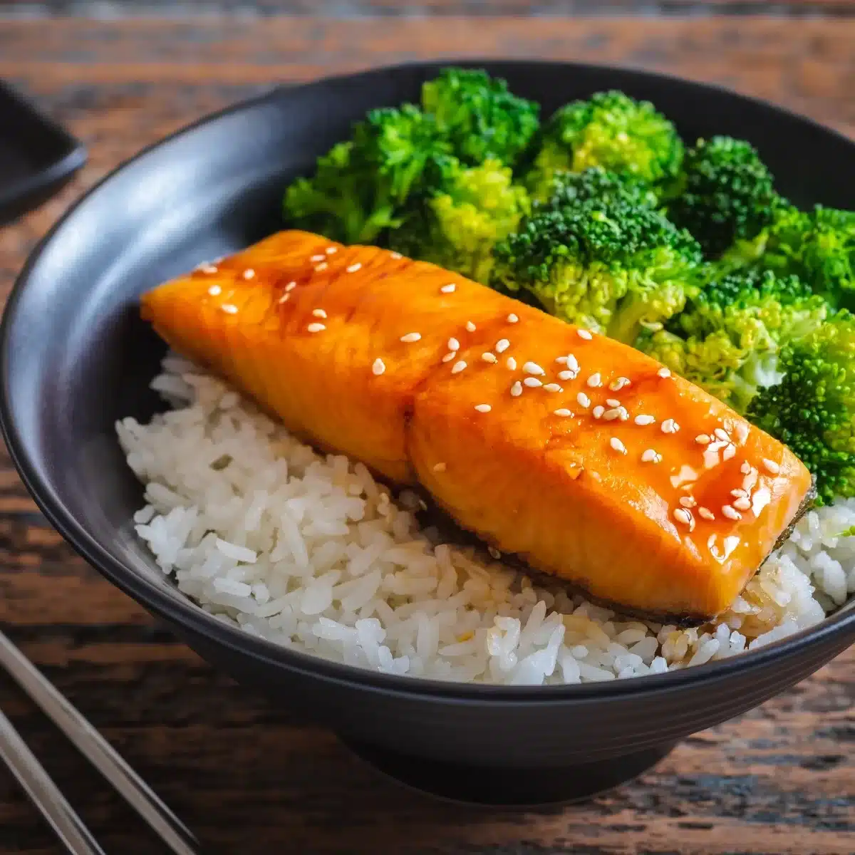 teriyaki salmon rice bowls