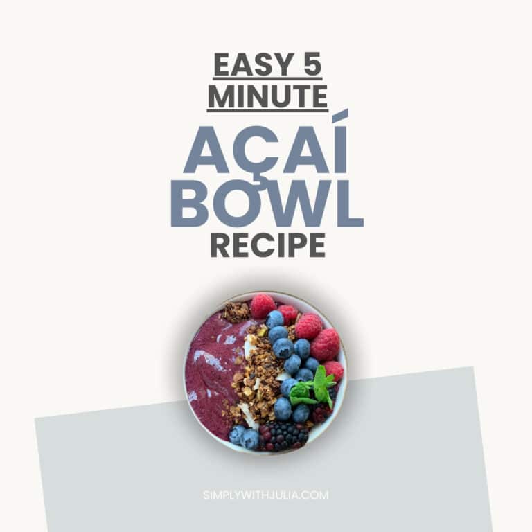 Easy 5 minute acai bowl recipe
