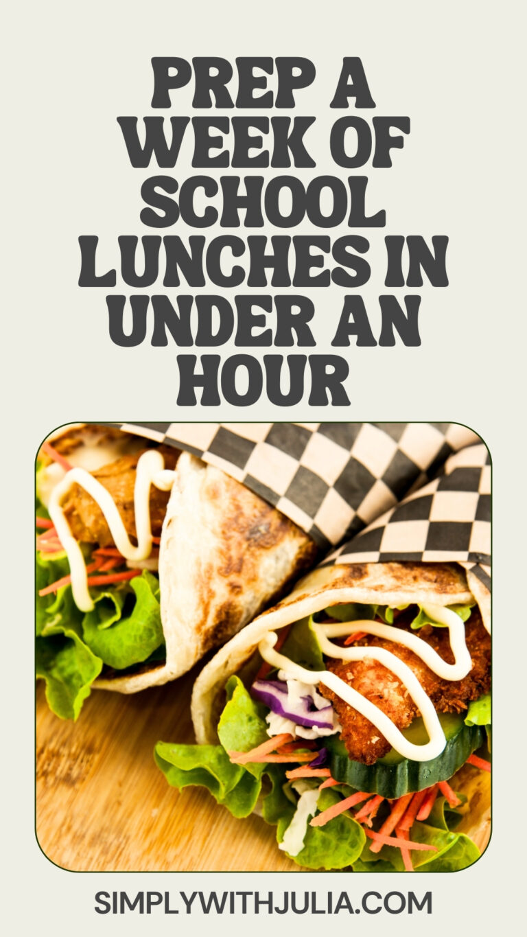 Prep a Week of School Lunches in Under an Hour