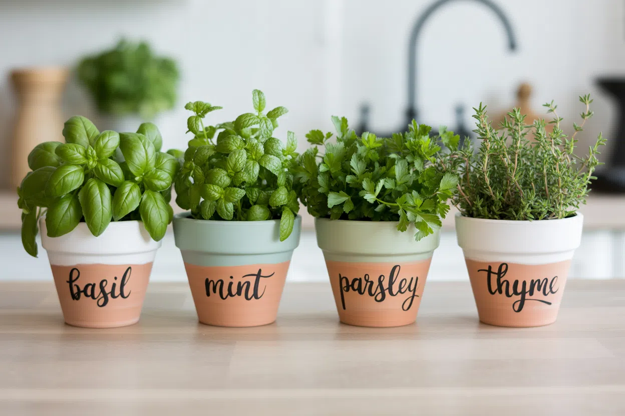 small terracotta pots