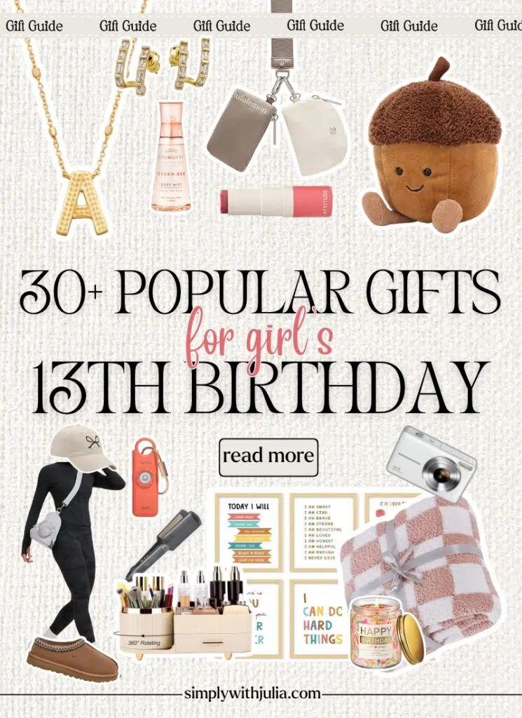 popular gifts for girl's 13th birthday