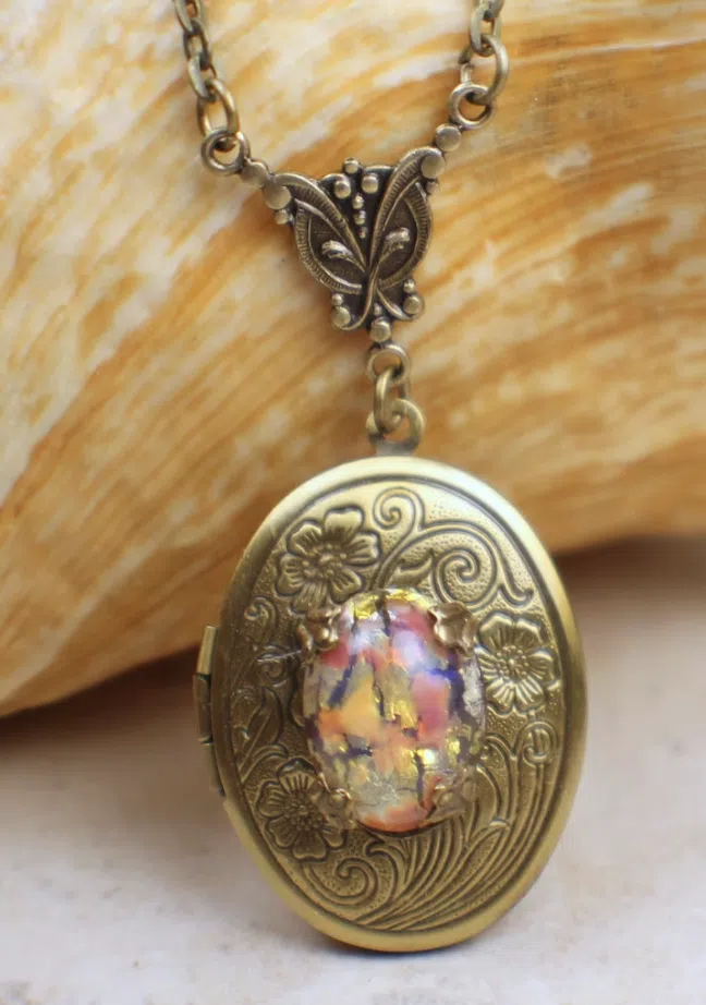 Harlequin Locket with small photo