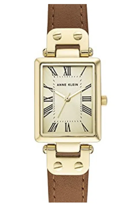 Watch with a leather strap from Amazon Watch with a leather strap from Amazon
